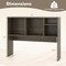 Grey Engineered Wood Desktop Bookshelf with 4 Cubbies and Anti-Tip Kits